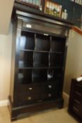 Drexel 50"Wx22"Dx89"H Cabinet-USED, NO DOORS AND MINOR DAMAGE.