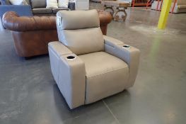 Marzilli Power Reclining Chair w/ Tilting Headrest, Cup Holders and Cup Lights.