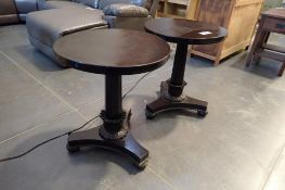 Lot of (2) Round 23 1/2" End Tables-USED.