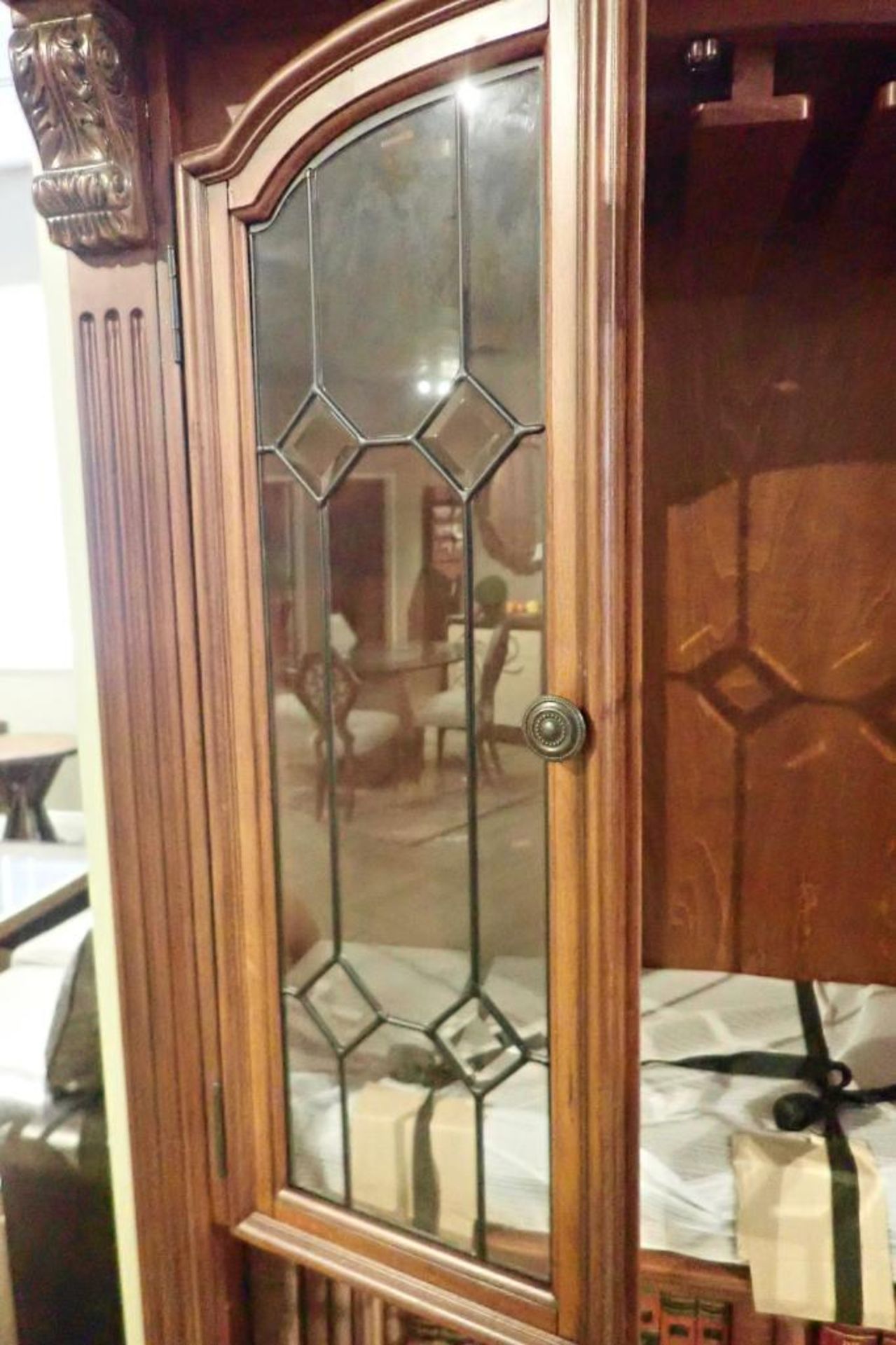 PHF 3-Piece Cabinet w/ Built-in Lights, (2) 32"x80" Leaded Glass w/Bevelled Accent Door Cabinets and - Image 5 of 10