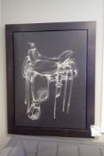 SOM Framed 44"x56" Western Saddle Picture.