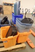 Lot of Asst. Plastic Tote Bins and Lids.