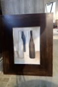 Roma Moulding 19 1/2"x23 1/2 " Framed Bottles Picture.