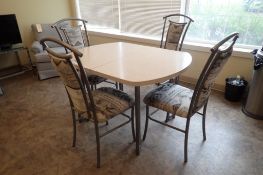 Lot of 47"x36" Dining Room Table and 4 Dining Chairs-USED.