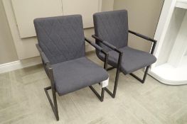 Lot of 2 MOD Gage Sled Base Side Chairs.