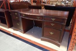 Lot of 72"x36" Double Pedestal Desk and 42"x14" Bookcase-USED.