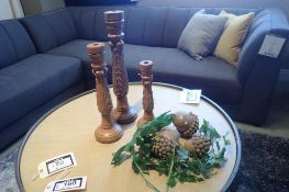 Lot of 3 Candleholders and Accessories.