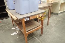 Lot of Mobile Work Bench and L-Shaped Work Station.