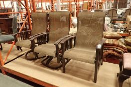 Lot of 2 Swivel Patio Chairs and Side Chair- USED.