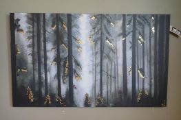 Canvas 60"x36" Forest Picture.