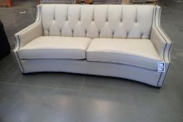 Decor-Rest Transitional Tufted Back 7' Curved Sofa.