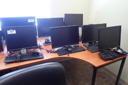 Lot of 4 Dell Flatscreen Monitors and Keyboards.