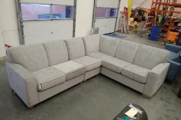 Decor-Rest 3-Piece 118"x92" Sectional w/ LHF Loveseat, Armless Chair and RHF Sofa.