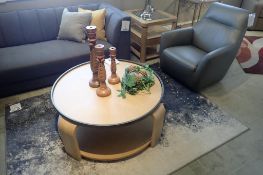 A.R.T. Furniture 41" Round Coffee Table and 28"x24" End Table.