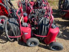 Lot of (4) Asst. Ansul Fire Suppression Carts