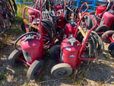 Lot of (4) Asst. Ansul Fire Suppression Carts