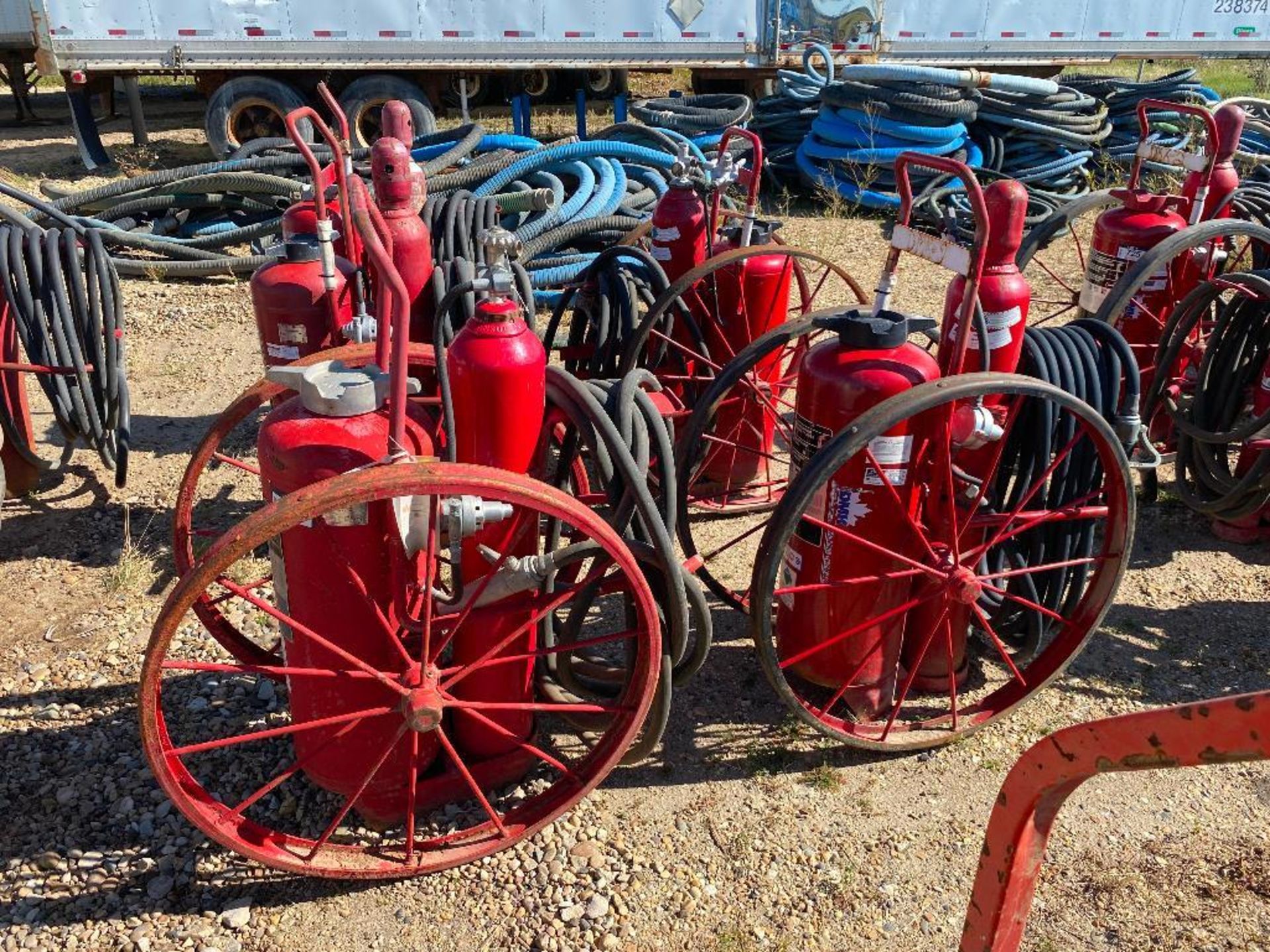 Lot of (5) Asst. Ansul Fire Suppression Carts