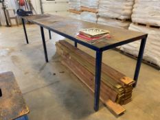 3' X 12' Steel Work Bench w/ Record 6" Bench Vise