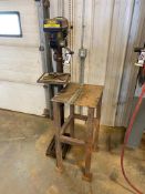 Lot of Trademaster 13" Floor Drill Press w/ Steel Side Table