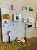 Lot of Defibrillator, Lockout Station, Eye Wash Station, (8) Asst. First Aid Kits, etc.