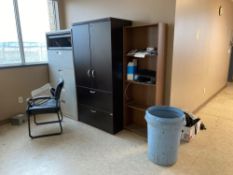 Lot of Filing Cabinet, Shelf, Cabinet, Side Chair, Phones, etc.