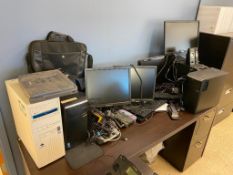 Lot of Asst. Desktop Computers, Monitors, Keyboards, Routers, etc.