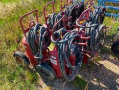 Lot of (4) Asst. Ansul Fire Suppression Carts