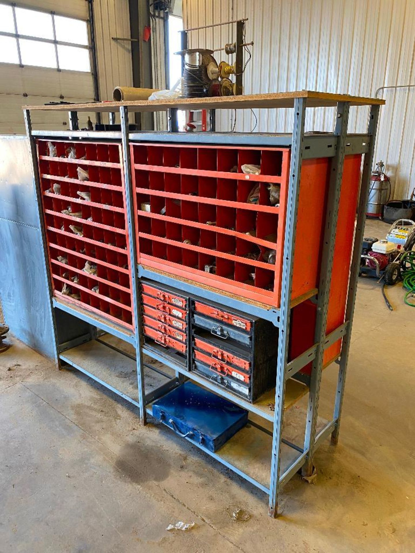 Lot of (4) Parts Bins w/ Shelving, Asst. Contents including - Image 3 of 7