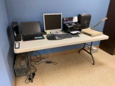 Lot of Training Station including Desktop Computer, Dell Laptop, Monitor, HP Printer, Paper Shredder