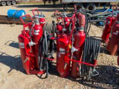 Lot of (5) Asst. Ansul Fire Suppression Carts