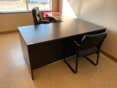 L-Shaped Desk w/ Task Chair, 2-Drawer Vertical Filing Cabinet, Side Chair, etc.