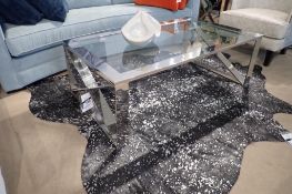 Decor-Rest Madison 54"x32" Glass Top Coffee Table and 24" Square End Table.
