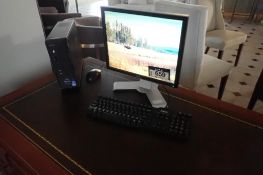 Lot of Dell Vostro Desktop Computer, Flatscreen Monitor, Keyboard and Mouse-USED.