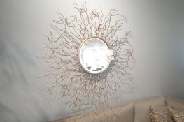 UTT Sonoran 54" Round Bevelled Glass Mirror.