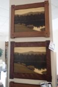 Lot of 2 AHS Hidden Water 18"x17" Framed Prints.