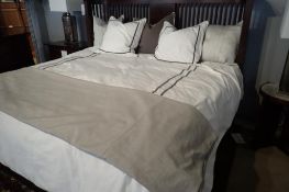Lot of Niche King Size Duvet, Duvet Cover, 5 Throw Pillows and Throw.