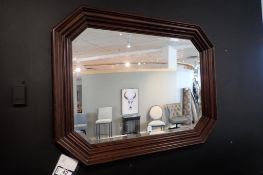 Schnadig Corsica Wood Framed 25"x39" Bevelled Glass Mirror.