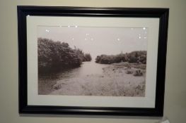 Drexel Heritage 37"x27" Framed River Picture.