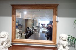 BRO Wood Framed 48"x41" Bevelled Glass Mirror.