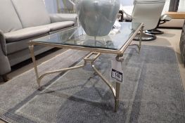 Sherrill 54"x30" Coffee Table w/ Bevelled Glass Top.