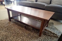 Stickley Mission 48"x22" Coffee Table and 26"x22" End Table.