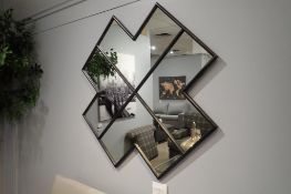 A.R.T. Furniture Approx. 40" Square Framed Cross Mirror.