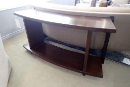 Stickley 61"x16" Curved Sofa Table.