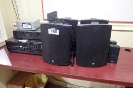 Lot of Bogen Amp, InterM Amp, and 4 AudioTrak Speakers, etc.-USED.