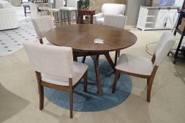 Decor-Rest Viking 52" Round Table w/ 4 Decor-Rest Viking Dining Chairs.