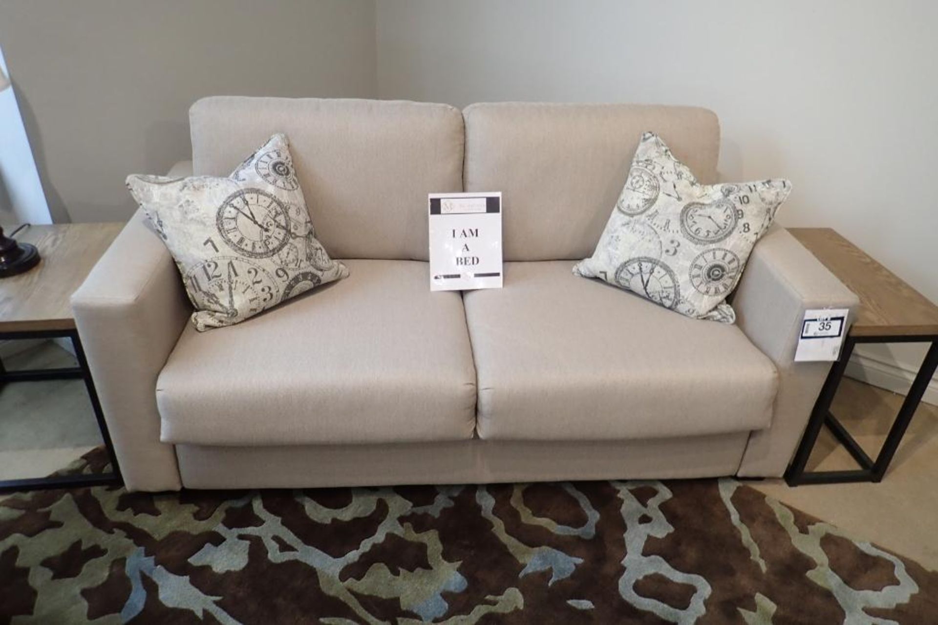 Lot of Decor-Rest 2T Double Bed 6' Sofa, Recliner Arm Chair and (2) 20"Sq Throw Pillows. - Image 2 of 7