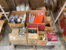 Pallet of Asst. First Aid Kits, Taget Flow Inspection Developer, Fire Barrier, Nylon Cable Ties, etc