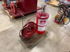 Mobile Alemite Grease Pump Cart w/ Hose Reel