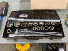 Lot of (2) Asst. 3/4" Ratchets, Extensions, and Asst. 3/4" Socket Set