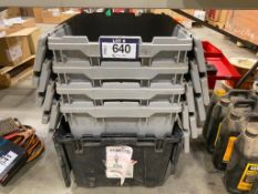 Lot of (5) Asst. Storage Totes